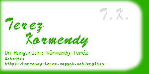 terez kormendy business card
