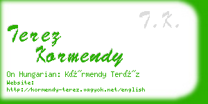 terez kormendy business card